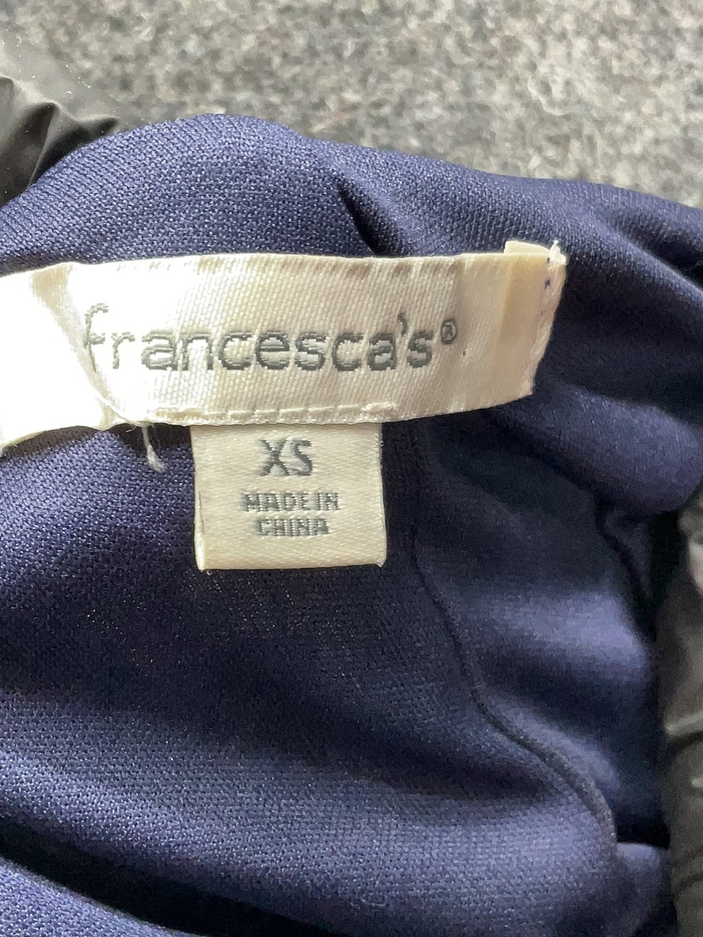 Francesca's Collections Navy Lace Long-Sleeve A-Line Dress - Picture 2 of 6